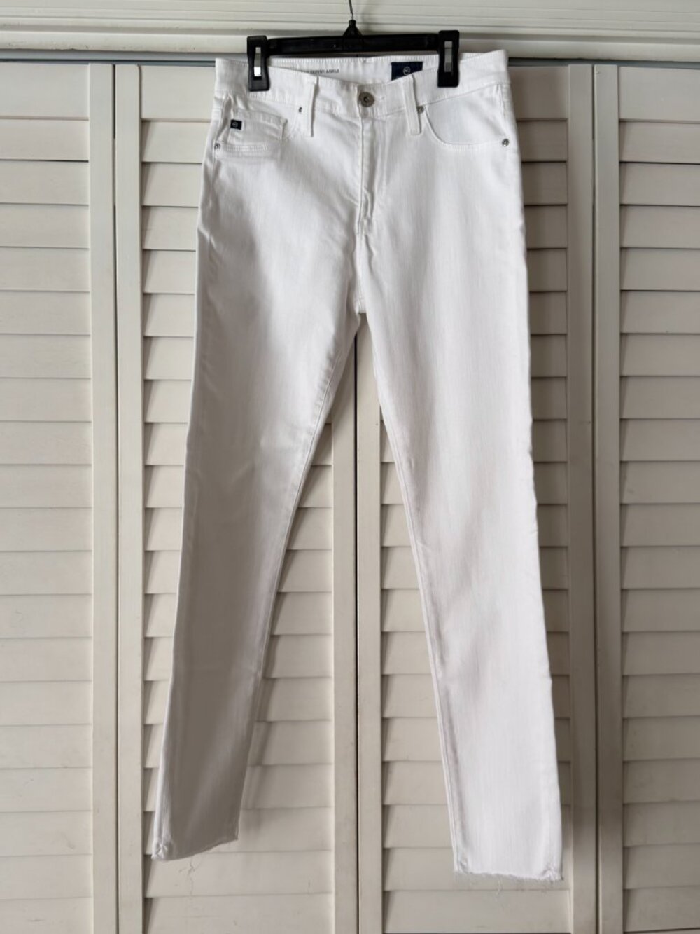AG ADRIANO GOLDSCHMIED The Farrah Skinny Ankle ~High Rise Jeans ~ White~ 27